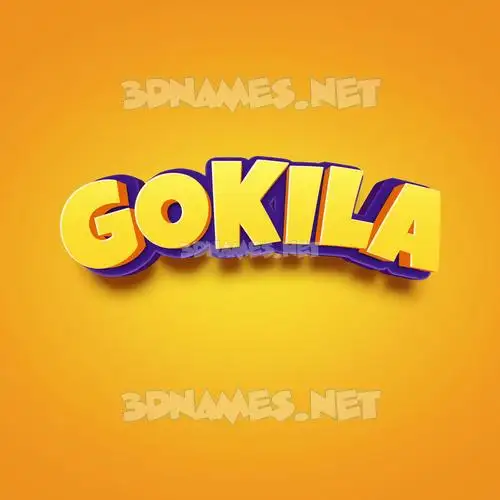 gokila in Orange Toon style - 3D name wallpaper gokila in Orange Toon style - 3D name wallpaper