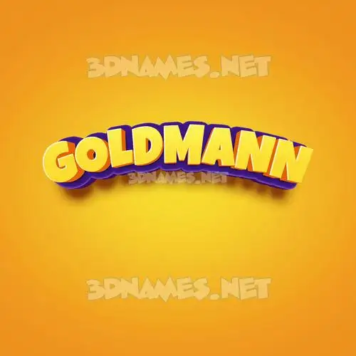 goldmann in Orange Toon style - 3D name wallpaper