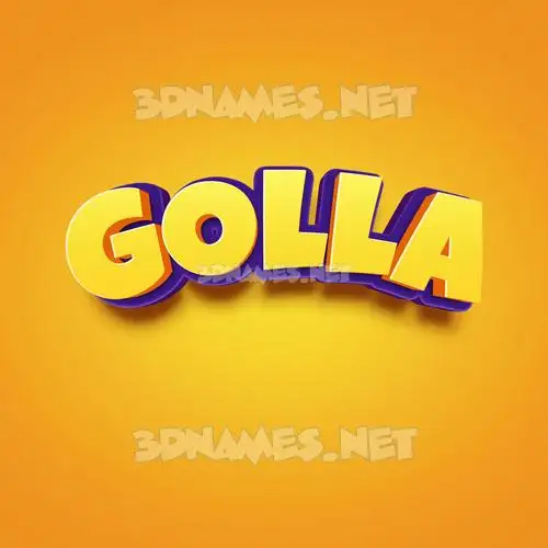 golla in Orange Toon style - 3D name wallpaper golla in Orange Toon style - 3D name wallpaper