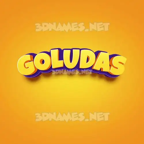 goludas in Orange Toon style - 3D name wallpaper