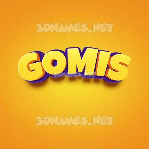 gomis in Orange Toon style - 3D name wallpaper