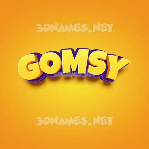 gomsy in Orange Toon style - 3D name wallpaper gomsy in Orange Toon style - 3D name wallpaper