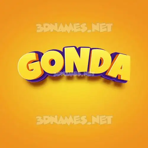 gonda in Orange Toon style - 3D name wallpaper gonda in Orange Toon style - 3D name wallpaper