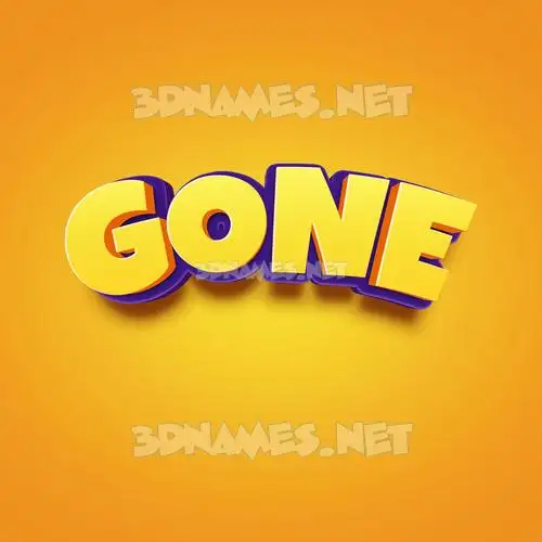 gone in Orange Toon style - 3D name wallpaper gone in Orange Toon style - 3D name wallpaper