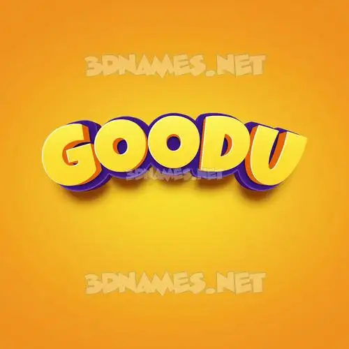 goodu in Orange Toon style - 3D name wallpaper goodu in Orange Toon style - 3D name wallpaper