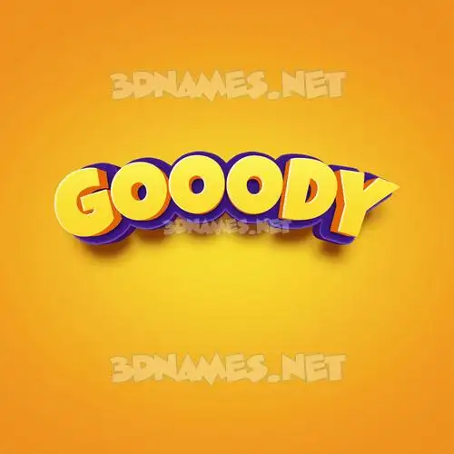 gooody in Orange Toon style - 3D name wallpaper