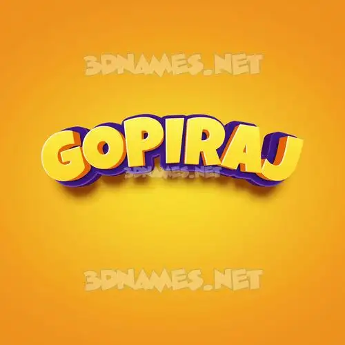 gopiraj in Orange Toon style - 3D name wallpaper
