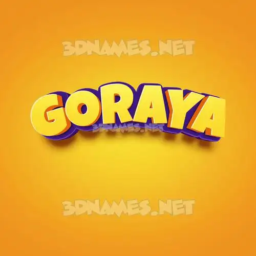 goraya in Orange Toon style - 3D name wallpaper goraya in Orange Toon style - 3D name wallpaper