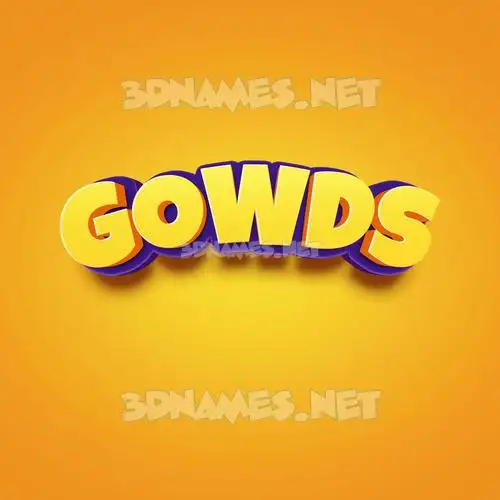 gowds in Orange Toon style - 3D name wallpaper gowds in Orange Toon style - 3D name wallpaper