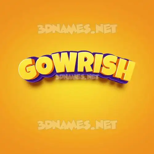 gowrish in Orange Toon style - 3D name wallpaper gowrish in Orange Toon style - 3D name wallpaper