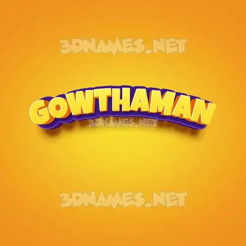 gowthaman in Orange Toon style - 3D name wallpaper gowthaman in Orange Toon style - 3D name wallpaper