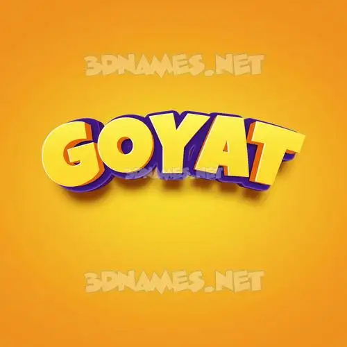 goyat in Orange Toon style - 3D name wallpaper goyat in Orange Toon style - 3D name wallpaper