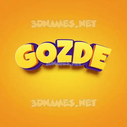 gozde in Orange Toon style - 3D name wallpaper gozde in Orange Toon style - 3D name wallpaper