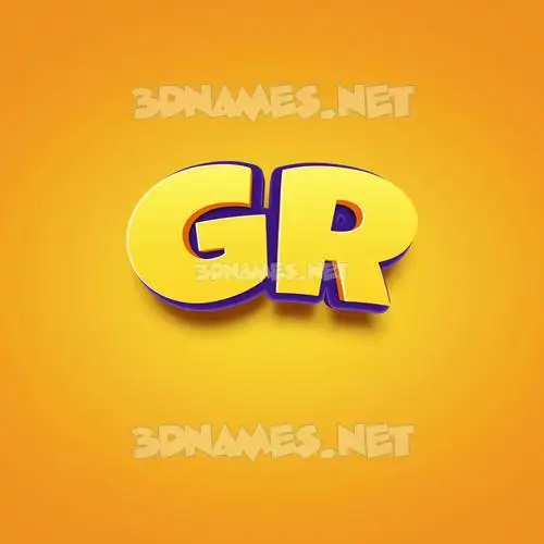 gr in Orange Toon style - 3D name wallpaper gr in Orange Toon style - 3D name wallpaper
