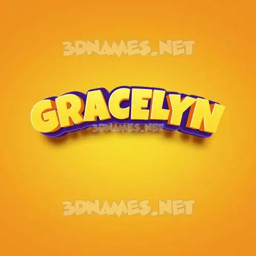 gracelyn in Orange Toon style - 3D name wallpaper gracelyn in Orange Toon style - 3D name wallpaper