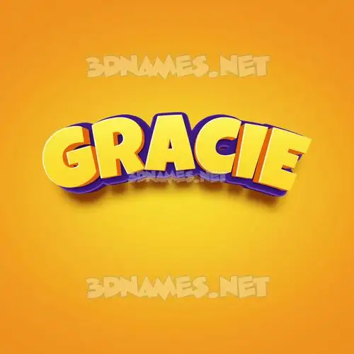 gracie in Orange Toon style - 3D name wallpaper