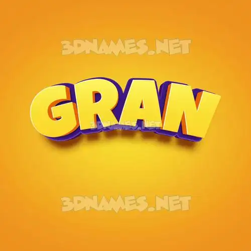 gran in Orange Toon style - 3D name wallpaper gran in Orange Toon style - 3D name wallpaper