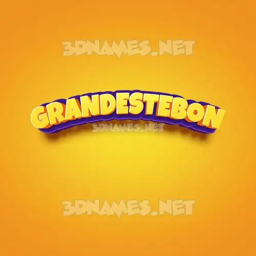 grandestebon in Orange Toon style - 3D name wallpaper