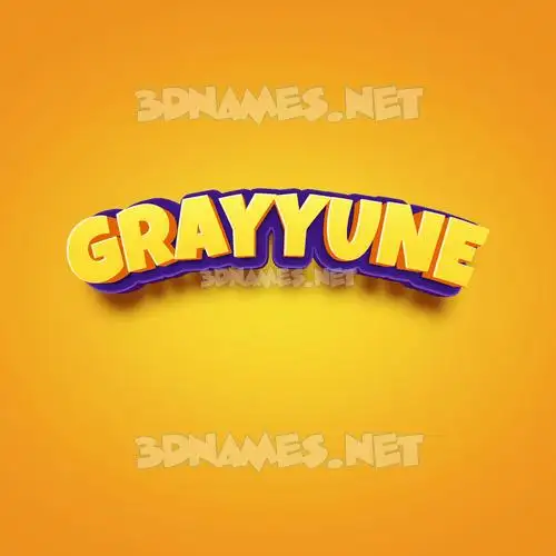 grayyune in Orange Toon style - 3D name wallpaper grayyune in Orange Toon style - 3D name wallpaper