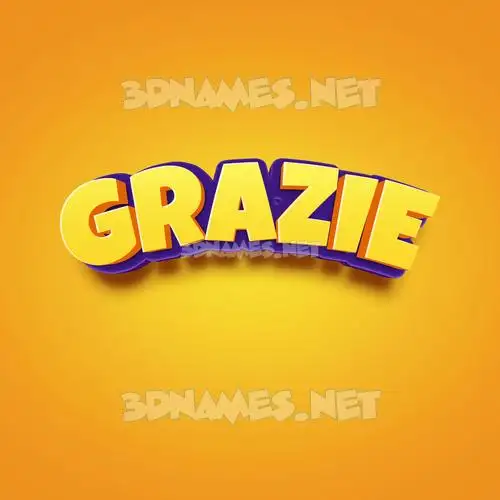 grazie in Orange Toon style - 3D name wallpaper grazie in Orange Toon style - 3D name wallpaper