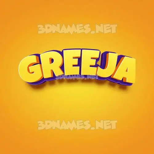 greeja in Orange Toon style - 3D name wallpaper greeja in Orange Toon style - 3D name wallpaper