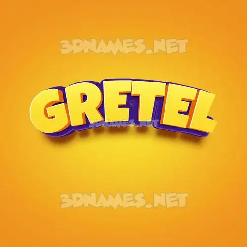 gretel in Orange Toon style - 3D name wallpaper gretel in Orange Toon style - 3D name wallpaper