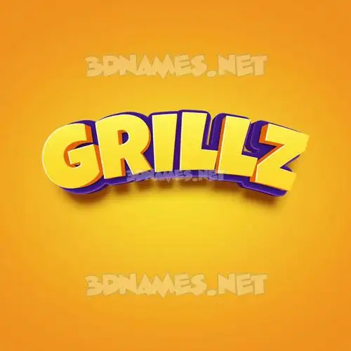 grillz in Orange Toon style - 3D name wallpaper grillz in Orange Toon style - 3D name wallpaper