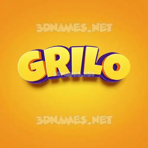 grilo in Orange Toon style - 3D name wallpaper grilo in Orange Toon style - 3D name wallpaper