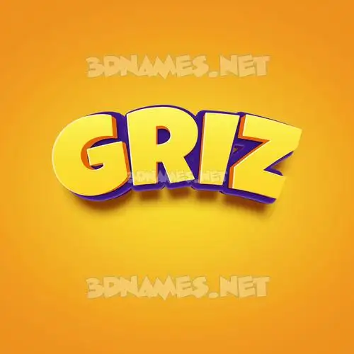 griz in Orange Toon style - 3D name wallpaper griz in Orange Toon style - 3D name wallpaper