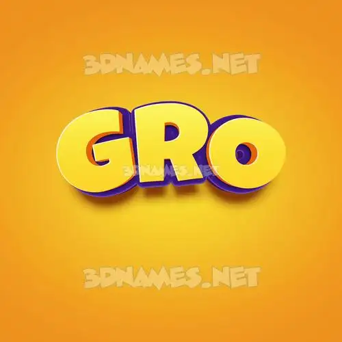 gro in Orange Toon style - 3D name wallpaper gro in Orange Toon style - 3D name wallpaper