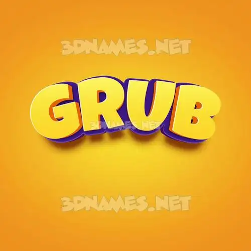 grub in Orange Toon style - 3D name wallpaper grub in Orange Toon style - 3D name wallpaper