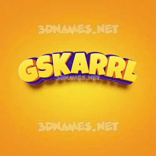 gskarrl in Orange Toon style - 3D name wallpaper gskarrl in Orange Toon style - 3D name wallpaper