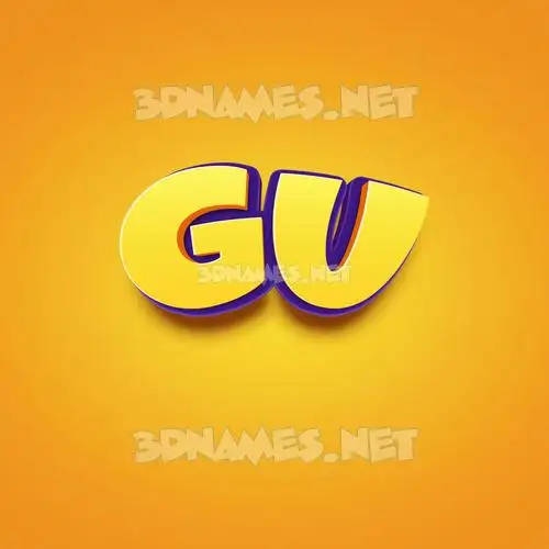 gu in Orange Toon style - 3D name wallpaper gu in Orange Toon style - 3D name wallpaper