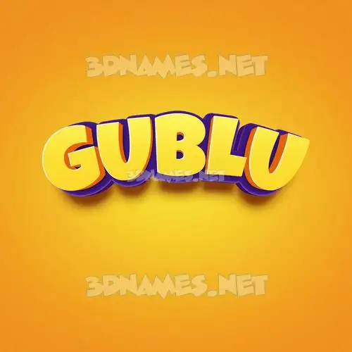 gublu in Orange Toon style - 3D name wallpaper gublu in Orange Toon style - 3D name wallpaper