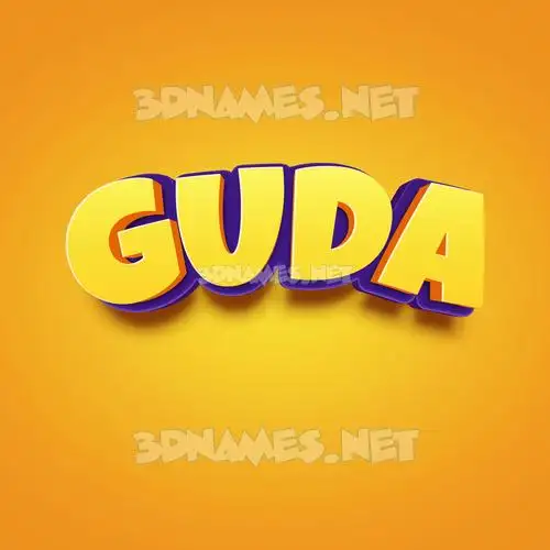 guda in Orange Toon style - 3D name wallpaper guda in Orange Toon style - 3D name wallpaper