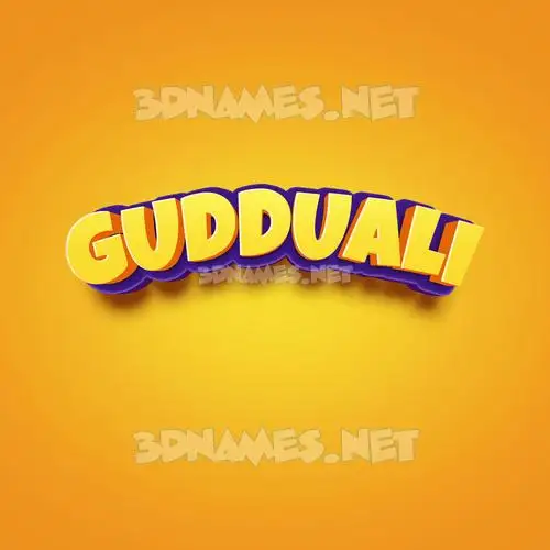 gudduali in Orange Toon style - 3D name wallpaper gudduali in Orange Toon style - 3D name wallpaper