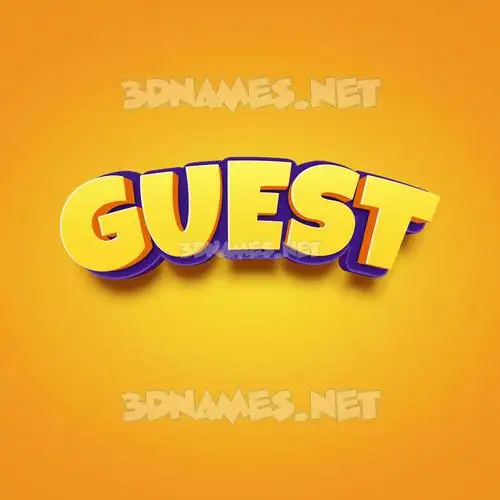 guest in Orange Toon style - 3D name wallpaper guest in Orange Toon style - 3D name wallpaper