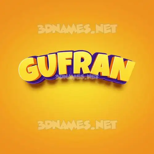 gufran in Orange Toon style - 3D name wallpaper gufran in Orange Toon style - 3D name wallpaper