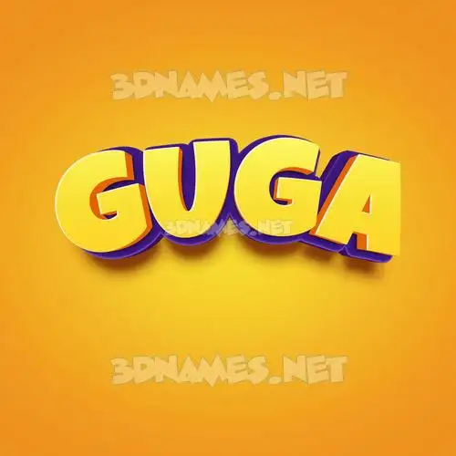 guga in Orange Toon style - 3D name wallpaper guga in Orange Toon style - 3D name wallpaper