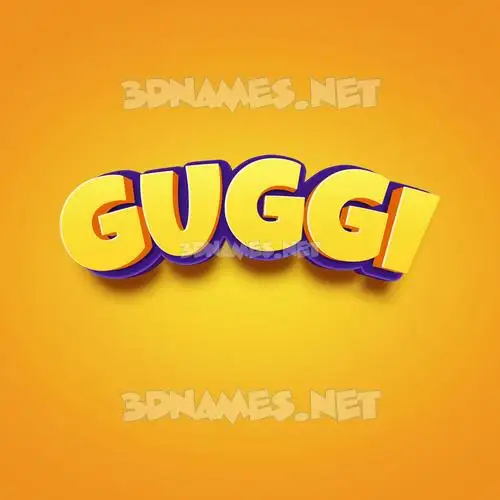 guggi in Orange Toon style - 3D name wallpaper guggi in Orange Toon style - 3D name wallpaper