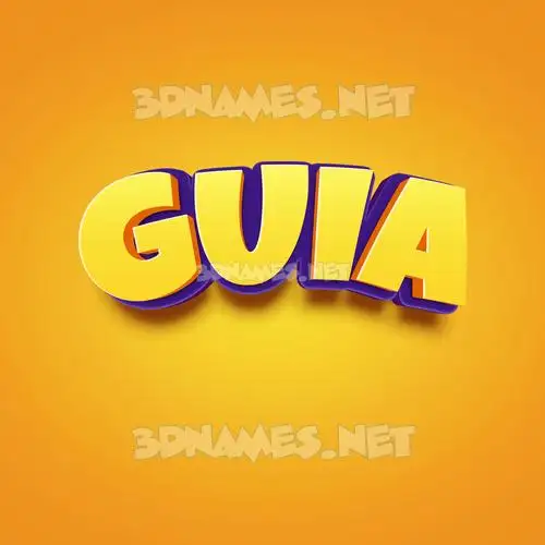 guia in Orange Toon style - 3D name wallpaper guia in Orange Toon style - 3D name wallpaper