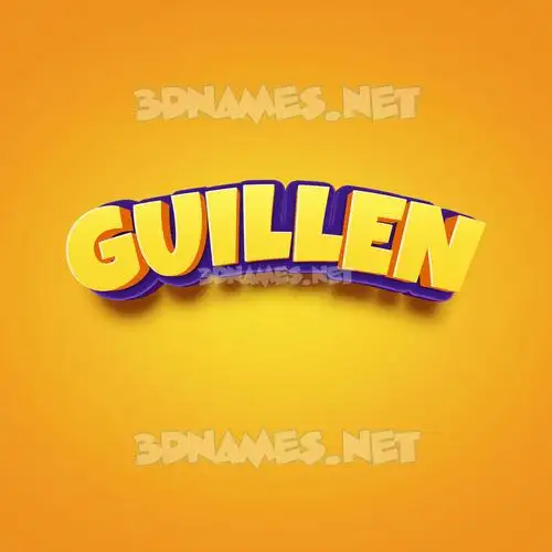 guillen in Orange Toon style - 3D name wallpaper guillen in Orange Toon style - 3D name wallpaper