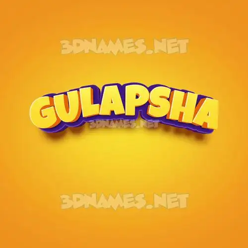 gulapsha in Orange Toon style - 3D name wallpaper
