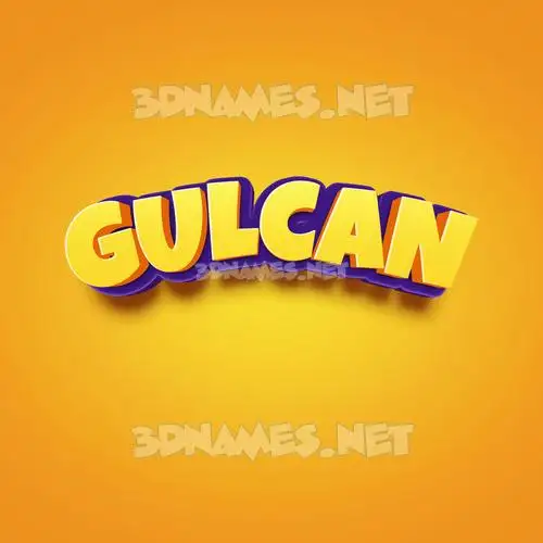 gulcan in Orange Toon style - 3D name wallpaper gulcan in Orange Toon style - 3D name wallpaper