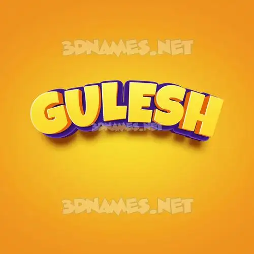 gulesh in Orange Toon style - 3D name wallpaper gulesh in Orange Toon style - 3D name wallpaper