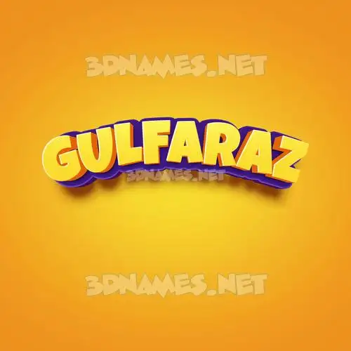 gulfaraz in Orange Toon style - 3D name wallpaper