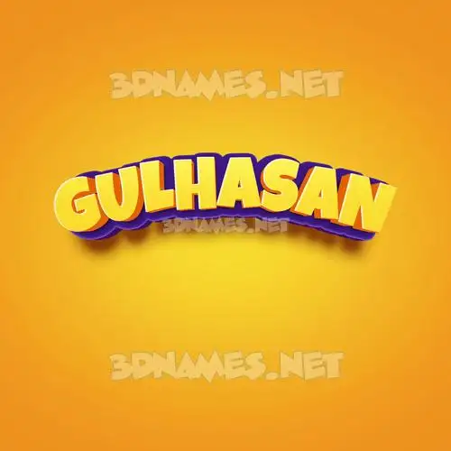 gulhasan in Orange Toon style - 3D name wallpaper gulhasan in Orange Toon style - 3D name wallpaper