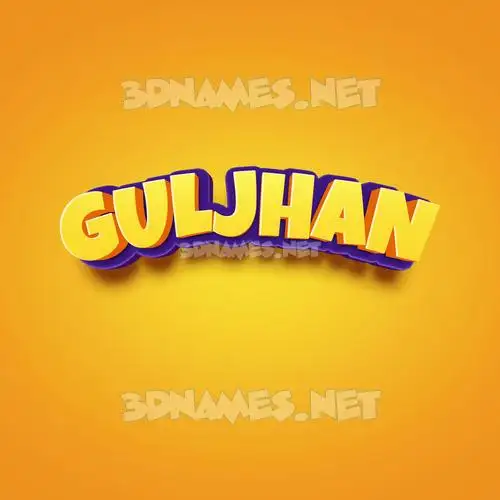 guljhan in Orange Toon style - 3D name wallpaper guljhan in Orange Toon style - 3D name wallpaper