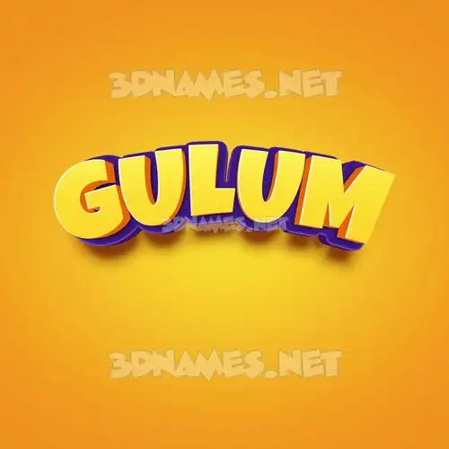 gulum in Orange Toon style - 3D name wallpaper gulum in Orange Toon style - 3D name wallpaper