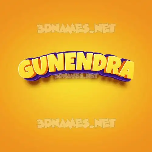 gunendra in Orange Toon style - 3D name wallpaper